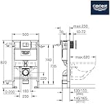 GROHE Rapid SL 3-in-1 Set Wall-Hung Toilet 082 M Skate Plate view 2