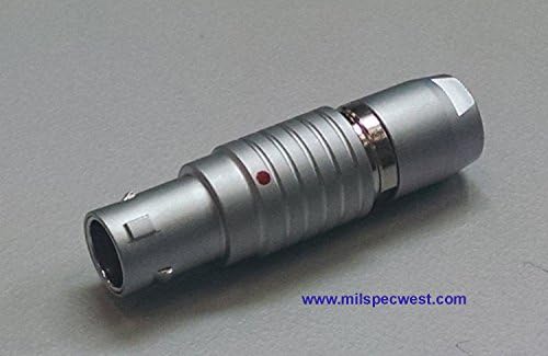 FGG.2B.308.CLAD42 Equiv.($34.08 ea) MSW PN: PSG.2B.308.CLAD42 Circular Push Pull Connector Straight Plug Key (G) Cable Collet 2B Series Multipole Pins Metal Housing PEEK Insulator