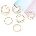 YRY 6 PCS Joint Knuckle Ring Set Gold Color Circle Open Ring for Women Girls (Alloy Ring)