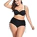 CENG MAU Swimwear Women High Waisted Bikini Tankini Bottoms Brazilian Cheeky Swimsuit Ruched Drawstrings