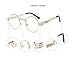 GAMT Retro Metal Hipster Steampunk Round Style Coating Mirrored Sunglasses (Transparent, 51)