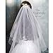 Fangsen Wedding Bridal Veil with Comb 2 Tier Tulle Short Wedding Veil Fingertip Length （ 2T Fingertip Light Ivory）