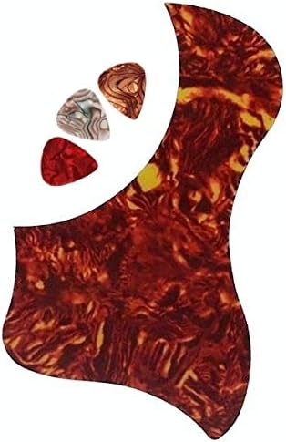 Taylor-Style Duck Shape Acoustic Guitar Pick Guard, Scratch Protective Plate Red/Brown Bird Shape + Picks ** FAST SHIPPING! ** (From Magik Fulfillment)