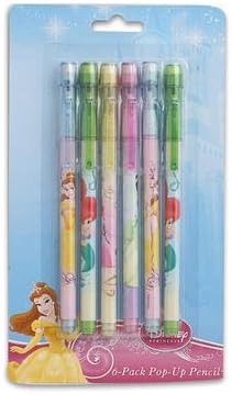 One Case Disney Princess 6-pack pop-up pencils (48/case)