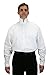 Historical Emporium Men's Victorian High Collar Stud/Cufflink Convertible Dress Shirt L White