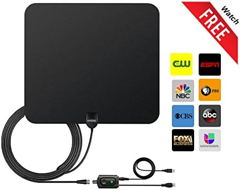 HD TV Antenna for Digital TV indoor , HDTV Digital Antenna  with Detachable Amplifier Signal Booster for 50 Mile Range, HYONE 2018 Upgraded for Better Signal