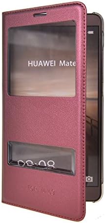 Huawei Mate 9 Case,COOLKE View Window Ultra-thin Protective PU Flip-Open Case Cover for Huawei Mate 9 - Red