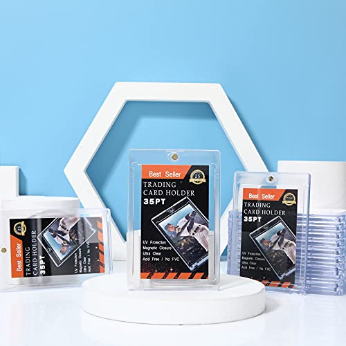 40 Pieces Thick Card Sleeve Card Holder 35pt Hard Plastic