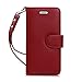 FYY Case for iPhone 8 Plus/7 Plus, [Kickstand Feature] Luxury Genuine Leather Wallet Phone Case Flip Folio Protective Cover with [Card Holder][Wrist Strap] for iPhone 7 Plus/8 Plus (5.5