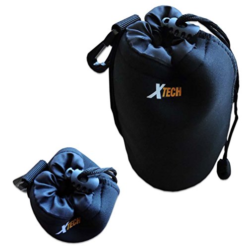 Xtech Large Soft Neoprene Lens Pouch for Nikon AF-S DX NIKKOR 55-300mm Lens, Nikon AF FX NIKKOR 70-300mm f/4-5.6G Lens, Nikon 70-300mm f/4.5-5.6G ED IF AF-S VR And All Large Lenses up-to 6.3' Inches