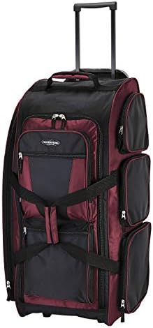 Travelers Club 30" Xpedition Upright Rolling Travel Duffel Bag, Crimson Red , Large 1 Travelers Club 30" Xpedition Upright Rolling Travel Duffel Bag, Crimson Red , Large