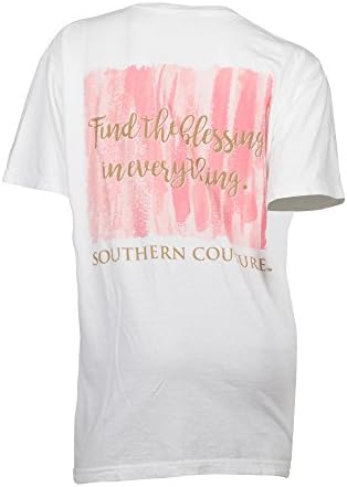 Southern Couture SC Comfort Find The Blessing in Everything Classic Fit Adult T-Shirt - White, Medium
