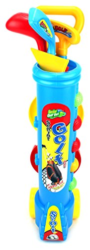 Champion Sport Children Kid's Toy Golf Golfing Playset w/ 5 Balls, 3 Clubs, 2 Practice Holes, 2 Flags (Colors May Vary) - Thumbnail 2
