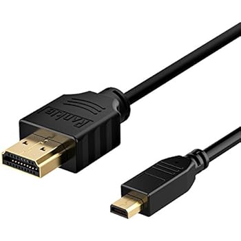 Micro HDMI to HDMI Cable, Rankie 6 Feet High-Speed HDMI to Micro HDMI HDTV Cable Supports Ethernet, 3D, 4K and Audio Return (Black) - R1106