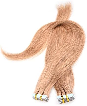 Chisonhair Tape in Hair Extensions Brazilian Virgin Human Hair Extensions 100g/pack 40pcs Remy Straight Hair color #6 (24")