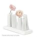 Chive - Pooley 2, Ceramic Flower Vase, 8-Tube Shape (White)