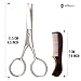 THE ZERIAN Beard & Mustache Scissors With Comb For Precise Facial Hair Trimming -Beards, Mustache & Eyebrows - Stainless Steel & BONUS a Digital Booklet