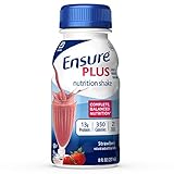 Ensure Plus Nutrition Shake, Strawberry, 8 ounces, 24 count