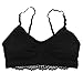 Coobie Seamless Lace Back Scoopneck Bra,(Black, One Size