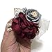 Wedding Bridal Wrist Corsage Graduation Party Wrist Corsage Bridesmaid Wrist Flower Corsage Flowers for Wedding (Wine Red)