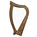 Design Toscano Celtic Knot Walnut Tara Harp Instrument and Display, 20 Inch, Walnut and Birch Wood, Natural
