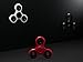 Vicus Rexx Fidget Hand Spinner Toy EDC: For A Fun Anxiety Relief, Our Tri Spinner helps with ADHD, Ultra Durable With Special Grip Caps, Non-3d Printed- Smooth Satisfying Spin (Red)