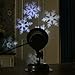 EAMBRITE Moving Flurry Snowflake Spotlight LED Projector Light Xmas Decorative Light for Indoor and Outdoor Use (White)