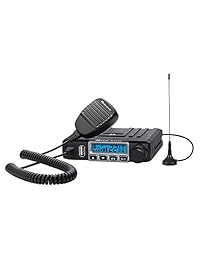 MXT115, radio bidireccional GMRS MicroMobile de 15 vatios - 8 canales repetidores, 142 códigos de privacidad, NOAA Weather Scan + Alert y antena de montaje magnético externa (paquete individual) (negro)