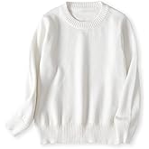ACESTAR Boys and Girls' Uniform Cotton Crew-Neck Sweaters Long Sleeve Pullover Knit Sweater