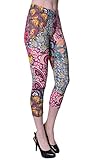 PLUS SIZE Printed Brushed Capris (Dreamy Uprising)