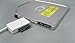 USB 2.0 to 7+6 13Pin Slimline SATA Laptop CD/DVD ROM Optical Drive Adapter Cable Black/White