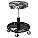 Gas Monkey Pneumatic Garage Chair with Tool Tray - 5 Rolling Casters with 300 Lbs Capacity
