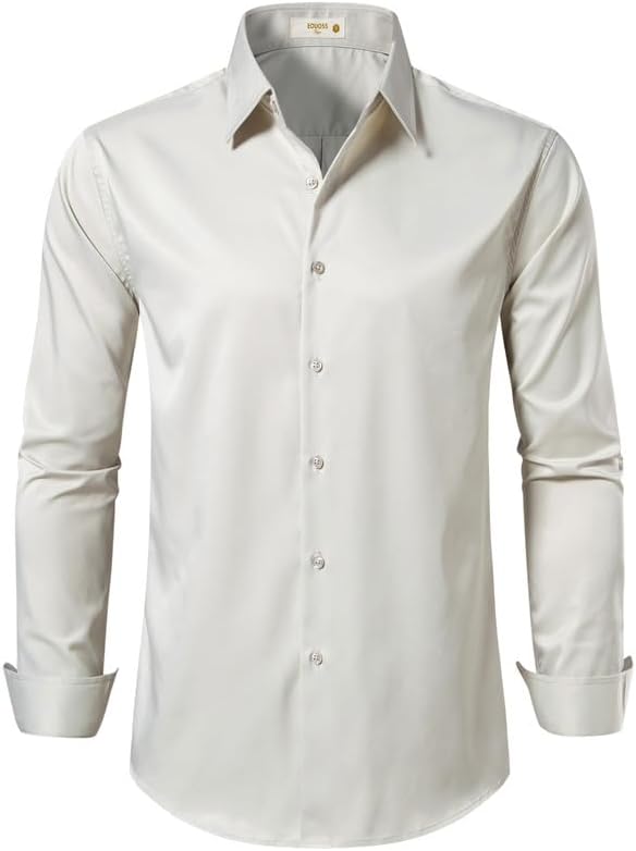 Amazon.com: GIANZEN Ivory Dress Shirt Men Shirts for Mens Button Down Long  Sleeve Men's Casual Collared Clothing Big and Tall Up Oxford Ivory Size XS  : Clothing, Shoes & Jewelry