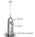 DELUXE STAINLESS STEEL MILK FROTHER - Best Handheld Milk Frother - Coffee Latte & Cappucino - Perfect Creamy Milk In Seconds - All Stainless Steel Construction - FULL Peace Of Mind Guarantee