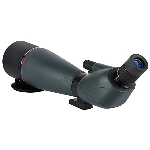 Eyeskey Spotting Scope, Waterproof 20-60x80 Zoom Spotting Scope Telescope with Retractable Eyepiece and Fully Multi Coated Optical Glass Lens, Comes with Carry Pouch and Tripod, Green