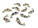 10pc Koi Fish Figurines Animal Painted Ceramic Miniatures Animals Porcelain Ocean collection doll