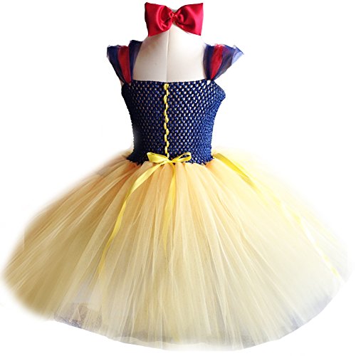 Girls snow white tutu dress hand-made cute infant dress…