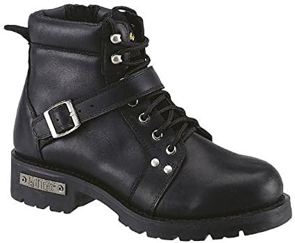Ride Tec Men's 9143 6" Lace Zipper Black Work Boot