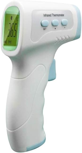 Qomomont 2 in 1 Body & Object IR Ther-mometer for Kid Adult Infant Baby| Non-Contact Infrared Digital Forehead Wrist Temporal TEM-perature Measurement Tool - Fever Alarm Setting