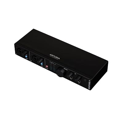 Arturia - MiniFuse 4 - Compact USB Audio & MIDI Interface with Creative Software for Recording, Production, Podcasting, Guitar - Black