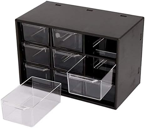 DEVOTION 9 Acrylic Drawer Plastic Storage Box, Black