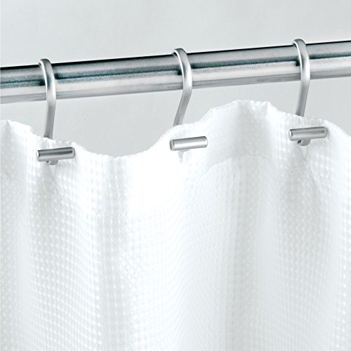 iDesign Metal TBar Shower Curtain Hooks, Set of 12, Chrome, 12 Count