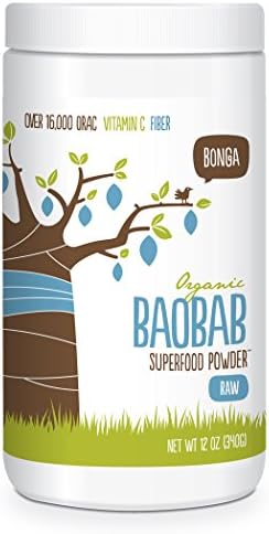 Bonga Foods Organic Baobab Superfood Canister Powder, 12 Ounce