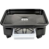 WOOSAL Square Plant Dolly with Wheels Plant Caddy for Flowers Tree Plant Stand With Drainage Tray (#4,Black)