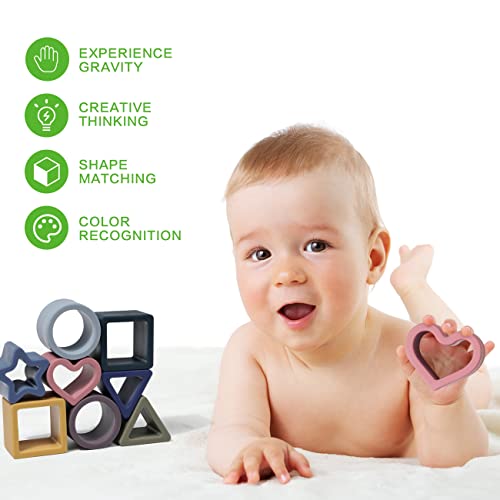 Haakaa Baby Silicone Shape Puzzle, Baby Stacking Toys & Teething Toys