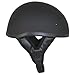 DOT Flat Black Motorcycle Skull Cap Half Helmet - Size : Small
