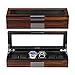 Lifomenz Co 6 Watch Box Organizer - Large Wooden Watch Storage Box Display Case