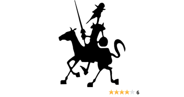 Artimagen Pegatina Quijote Negro 60x80 mm. : Amazon.es: Coche ...