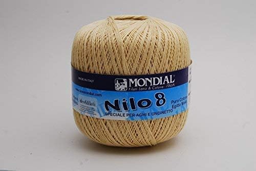 Mondial NILO - Hilo de crochet de algodón egipcio, talla 8-466 ...