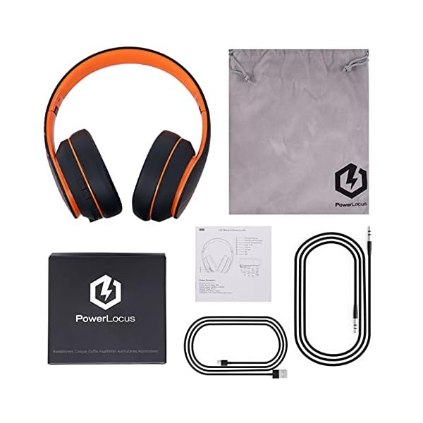 PowerLocus-P6-Bluetooth-Headphones-Over-Ear-Wireless-Headphones-Super-Bass-Hi-Fi-Stereo-Sound-20Hrs-Battery-LifeSoft-Earmuffs-Headphones-with-Mic-Voice-Assistant-for-iPhoneAndroidLaptopsPCTV PowerLocus P6 Bluetooth Headphones Over Ear, Wireless Headphones, Super Bass Hi-Fi Stereo Sound, 20Hrs Battery Life,Soft…